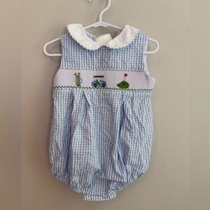 Zuccini Kids Smocked Golf Bubble
